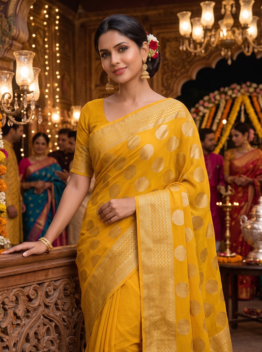 Khaddi Georgette Saree